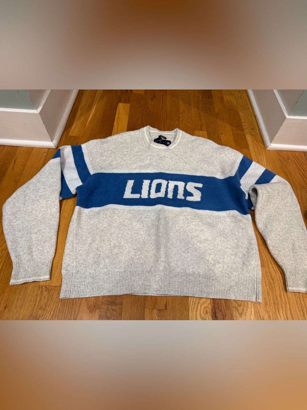 Lions Crewneck Sweater - Gray and Blue